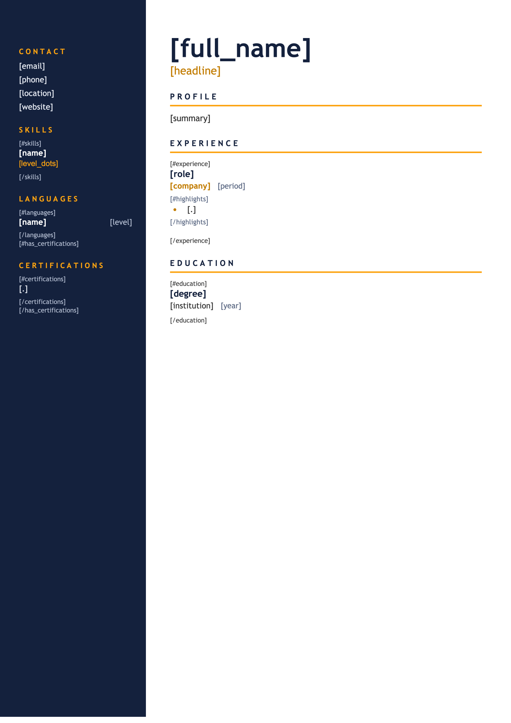Sjabloon Modern CV